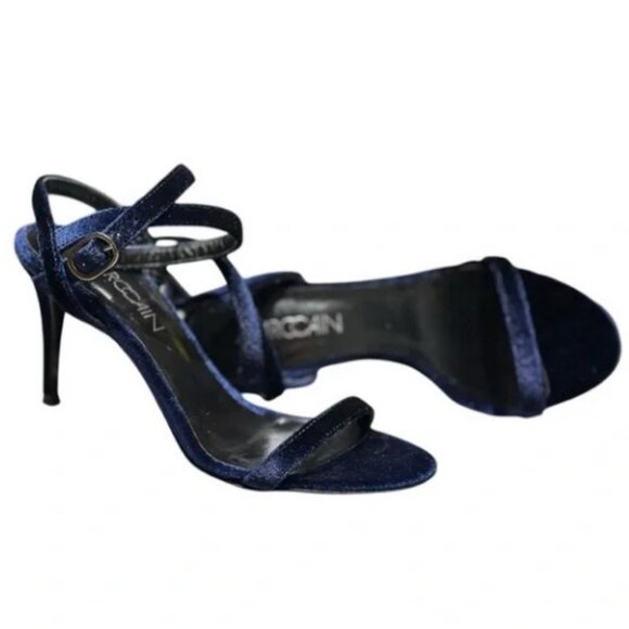 Marc Cain blue velvet stiletto heel sandals size 36 NWT - Picture 4 of 8